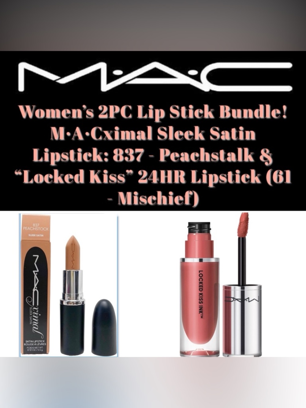 MAC Cosmetics - Women’s 2PC Lip Stick Bundle! (NEW!)